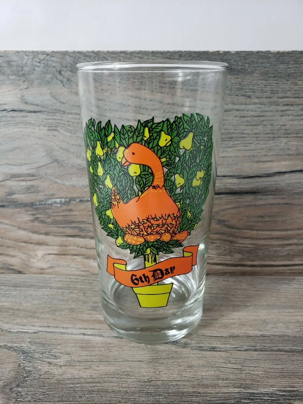 Twelve Days of Christmas by Indiana Glass 12 oz Replacement Glass Day 6